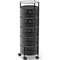 5 Tier Fruit Shelf Basket Storage Rack Rotating Wheels