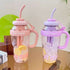 1200ml Cute Water Bottle with Straw for Milk, Juice, Tea, Coffee, and Beverages