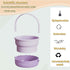 2 in 1 Silicone Makeup Brush Cleaner Bucket Hanging Brush Tool Cleaner - Purple