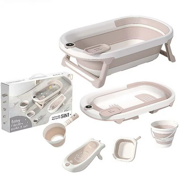 Multifunctional 5-in-1 New Design Baby Doll Bathtub Set Premium Bath Products for Infants
