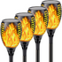 1pcs Flickering Flame Waterproof Landscape Solar Torch Lights With Auto On