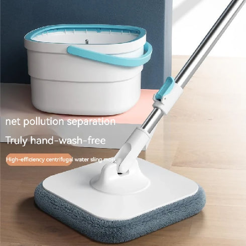 360° Rotation Mop and Bucket System Square Spinning Mops