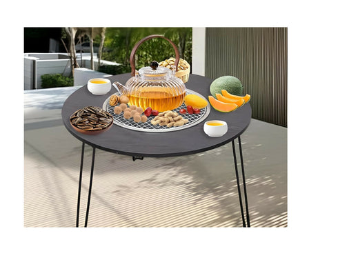 Multifunctional Outdoor BBQ Table with BBQ Grill