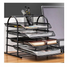 4-Tier Metal Desk Organizer with Sliding Document Tray