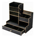 Compartments wood multi function organizer