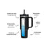 1200ml Leakproof Insulated Travel Tumbler Mug - Black