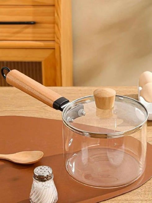 Heat Resistant Glass Cooking Pot for Cooking