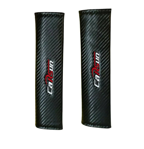 2 Black Car Seat Belt Cover Pads