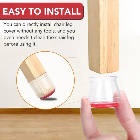 8 Pieces of Stretchable Universal-Fit Furniture Legs Slider & Floor Protectors
