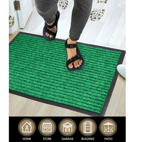 Ribbed Doormat - 100% Polyester & 100% PVC Backing - 50x80cm