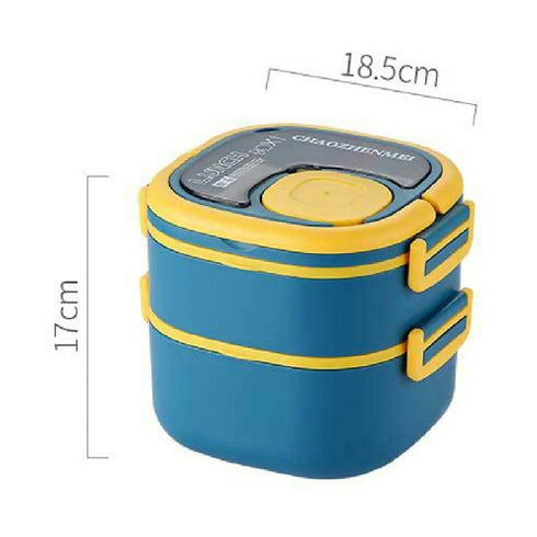 Airtight Bento Box Salad Container Leakproof Lid-Blue