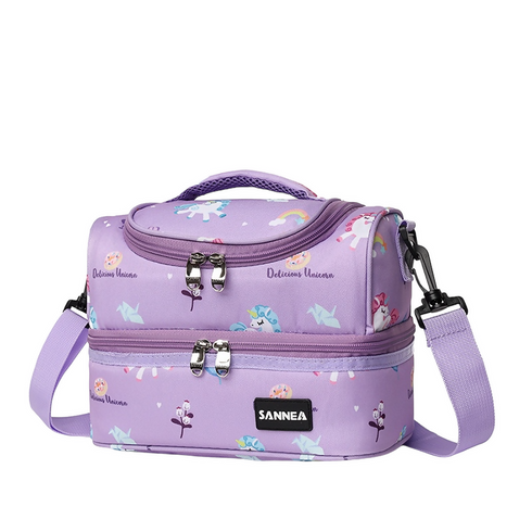 Purple Pony Insulated Lunch Bag Cooler Bag with Shoulder Strap - 7L