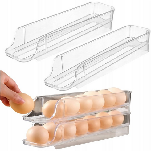 Rolling egg box 2 tier