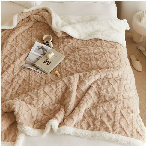 Sherpa Fleece Throw Blanket