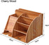 Wooden Desk Organizer with Phone Docking Station