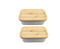 1000ml Square Glass Food Storage Container - Set of 2