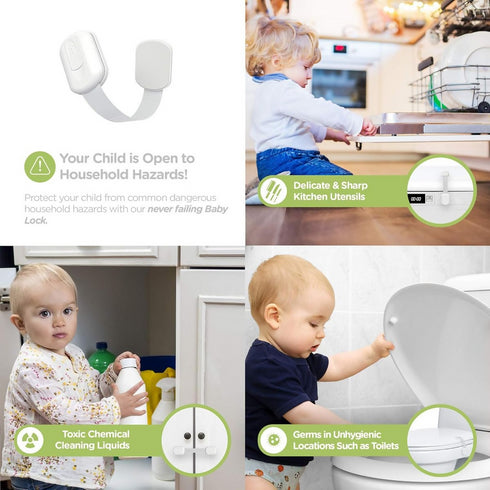 Cabinet Lock Baby Proof Child Safety Proofing for Drawer 10 Piece