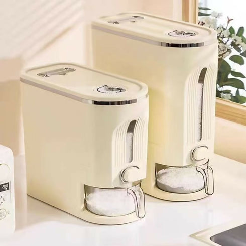 10KG Large Cereal Storage Container Pantry Dry Food Box with Measuring Cup