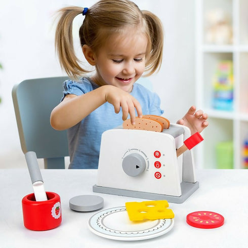 Mini Kitchen Bread Maker Wooden Toys for Kids