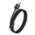 Mundo 1.2m 3A USB to Type-C Charging Data Cable with LED(Black)