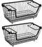 Stackable Metal Storage Basket with Handles