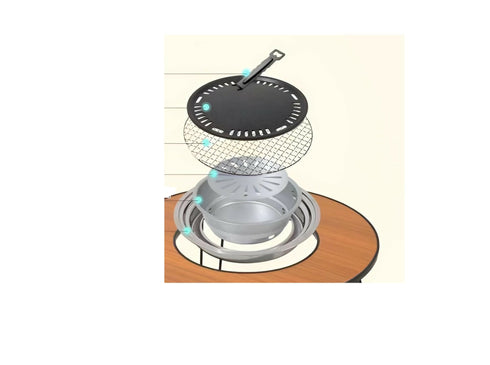 Multifunctional Outdoor BBQ Table with BBQ Grill