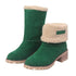 WOMENS WINTER ANKLE BOOTS FLAT GRIP SOLE FUR LINED SHOES
