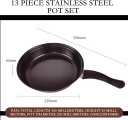 Cookware Set with Kitchen Utensils - 13 Piece