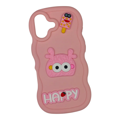 Cute 3D Cartoon Silicone Phone Case Cover Compatible with Iphone - 17