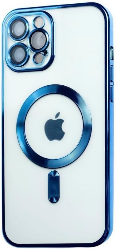 Magnetic phone case compatible to I-Phone 14 Pro,Crystal Clear with colour trim.