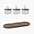3-Piece Nut Jar Set with Wooden Tray