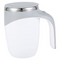 Stainless Steel Lazy Coffee Cup Automatic Magnetic Self Stirring Mug - White