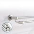 Stainless Steel Double Towel Bar Screw-in Wall Towel Holder Wall