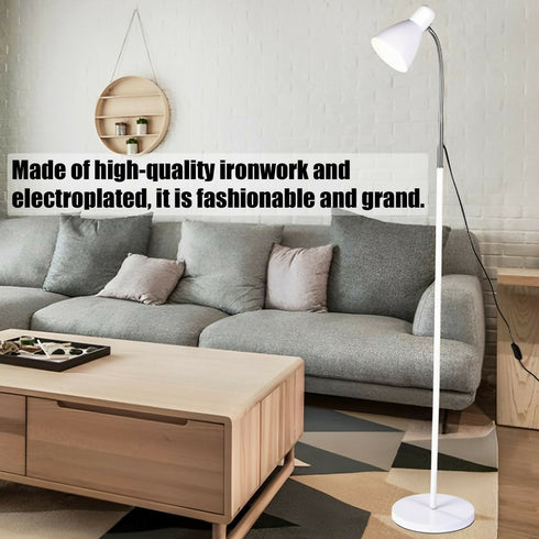 Metal Standing Lamp Floor Lamp with Adjustable Gooseneck with Flexible Arm