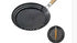 Round BBQ Non-Stick Grilling Skillet, Anti-Rust Grilling Pan with Wooden Handle