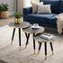 Round Nesting Coffee Table - 3-Tier, Space-Saving