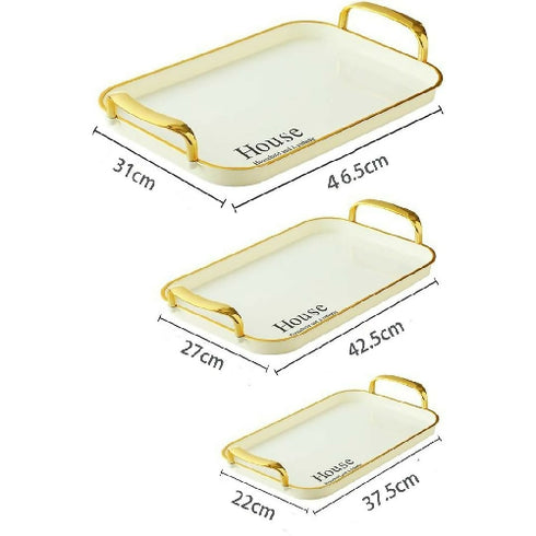 Unbreakable Rectangular Tray Set