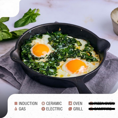 Professional Restaurant Chef Quality Pre-Seasoned Skillet Set