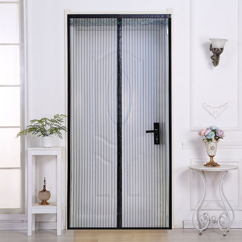 Magic mesh hands-free screen door