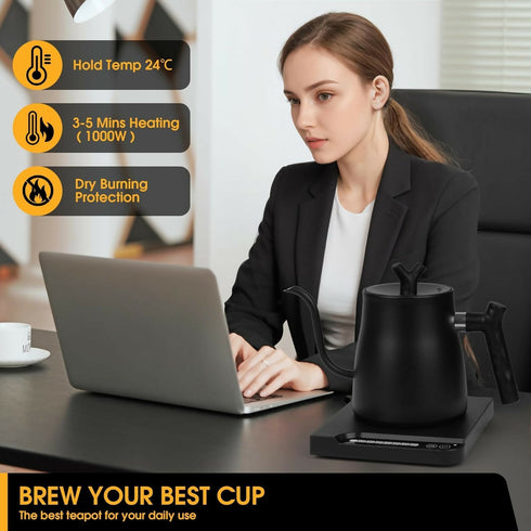 1L Intelligent Temperature Controlled Hand Brewed Coffee Electric Kettle