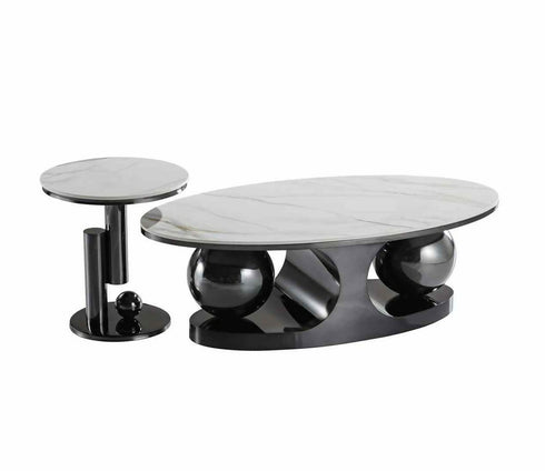 2 Piece High End Marble Top Living Room Table