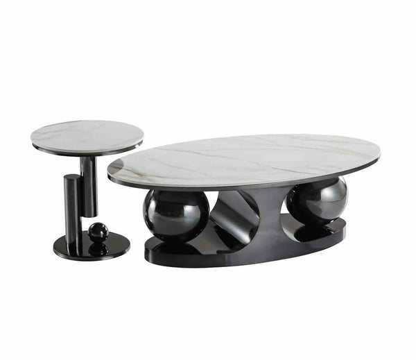 2 Piece High End Marble Top Living Room Table