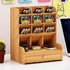 Wooden Desk Organizer with Drawers