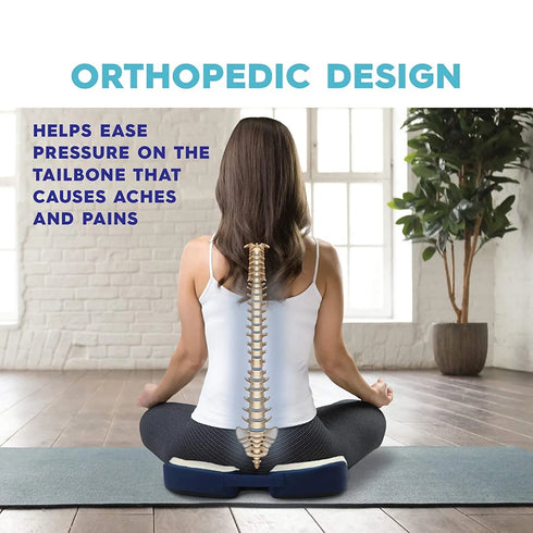 Memory Foam & Gel Seat Cushion Helps Helps Relieve