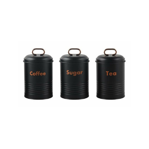 Portable Stainless Steel Bread Bin And Canister Set - Red
