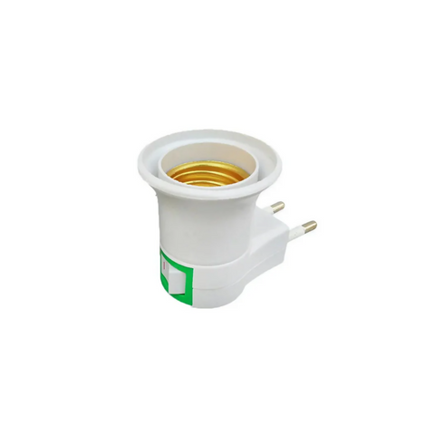 Type E-27 EU plug adapter with power on-off control switch