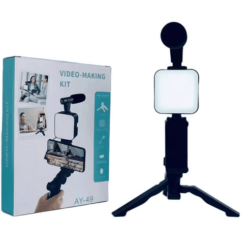 Portable Cellphone Video Manufacturing Kit with Microphone