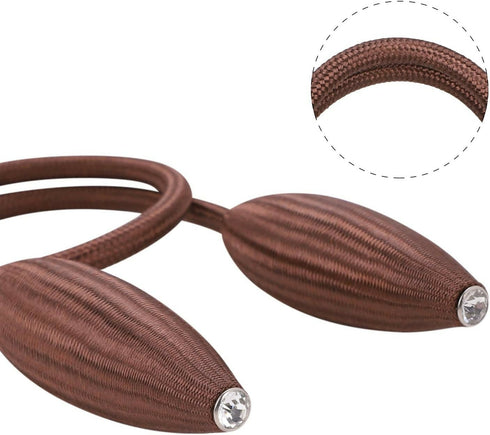 2 Pack Curtain Tiebacks -Brown