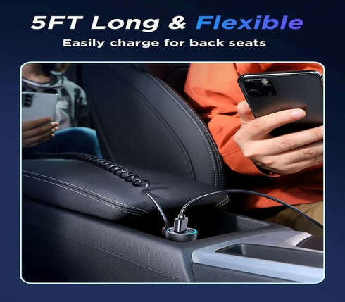 3 in 1 Wired Car Charger 60W