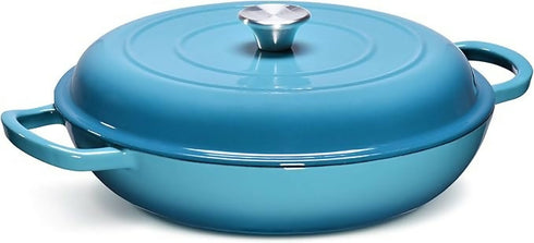 Enamel Cast Iron Casserole Pot with Lid